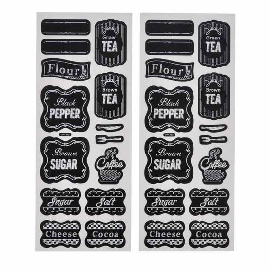 Stickers Ardoise "Cuisine" 10x25cm Noir - Image 1