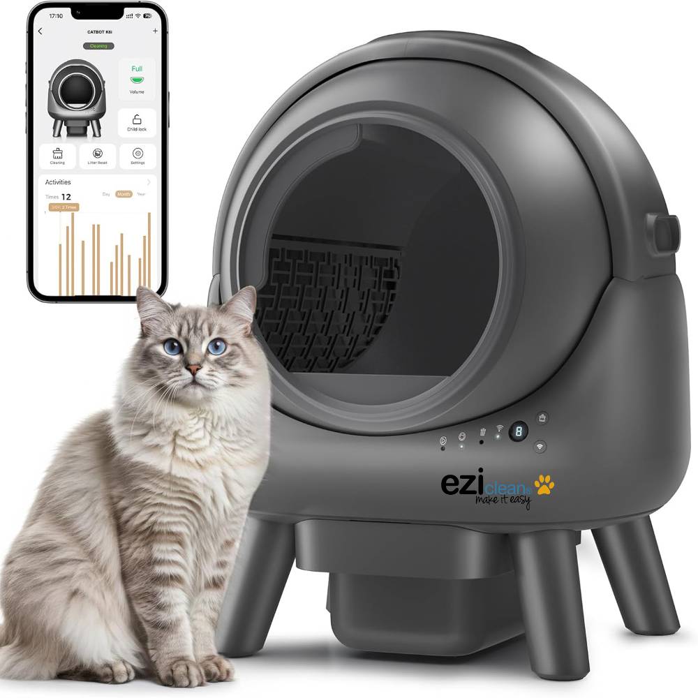 Litière robot autonettoyante connectée sans odeur pour chat – CatBot K6i – Eziclean
