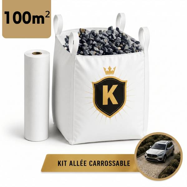 Kit allée carrossable Gravier Bleu-gris 10/14 - 100 m² - Image 1