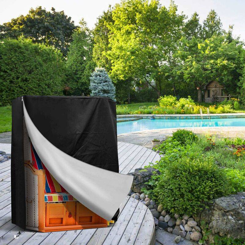 IntiMeg - Housse de protection pour fauteuil-cabine de plage, protection pour plage résistante aux UV, protection pour fauteuil-cabine de jardin 130x100x170cm - Image 5