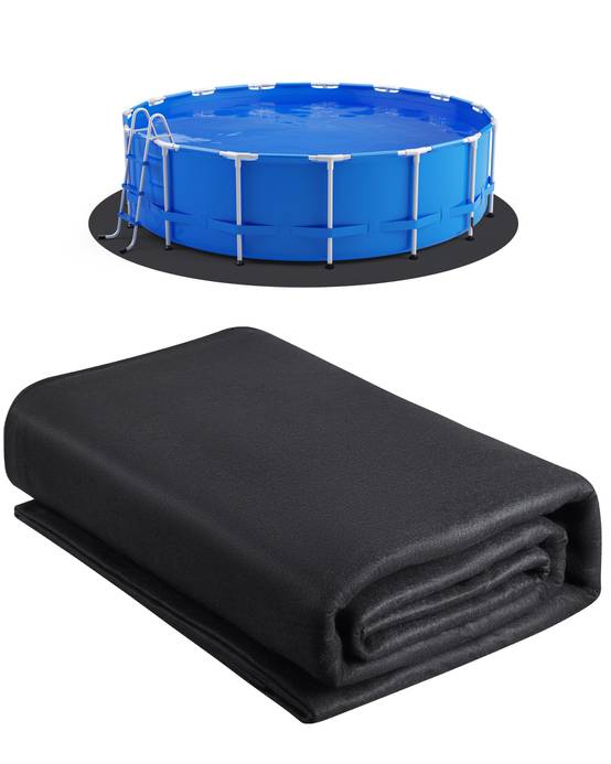 VEVOR Tapis de sol piscine 835 cm, sous-couche géotextile 180 g/m² pour piscines hors-sol rondes. - Image 1