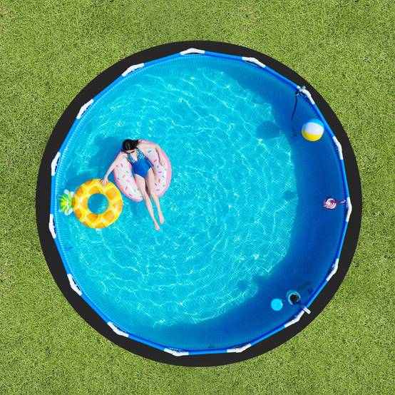 VEVOR Tapis de sol piscine 835 cm, sous-couche géotextile 180 g/m² pour piscines hors-sol rondes. - Image 8