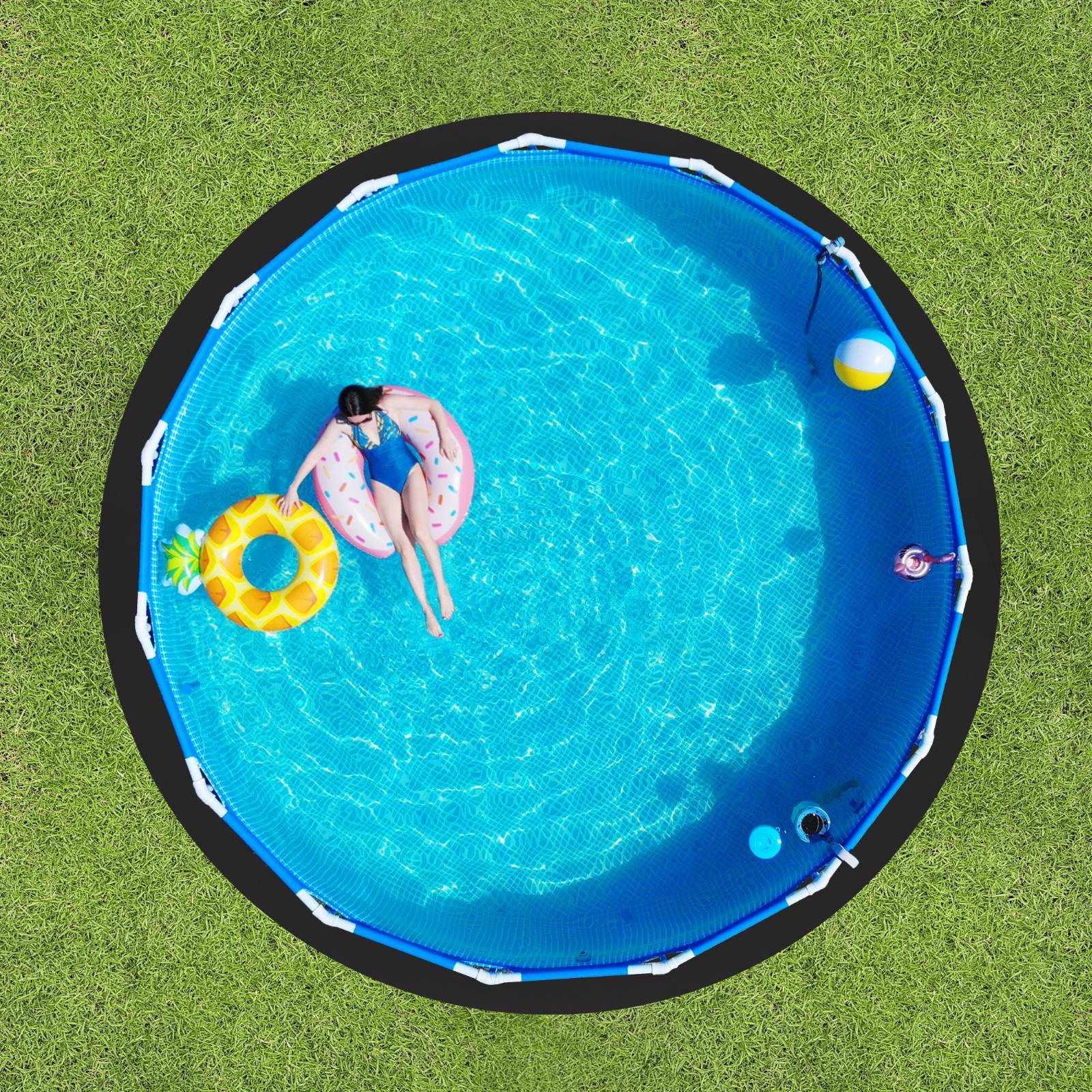 VEVOR Tapis de sol piscine 835 cm, sous-couche géotextile 180 g/m² pour piscines hors-sol rondes. - Image 8