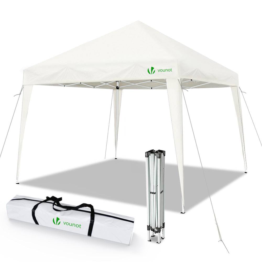 VOUNOT® Tonnelle de jardin 3x3m pliable avec sac de transport blanc - Image 1