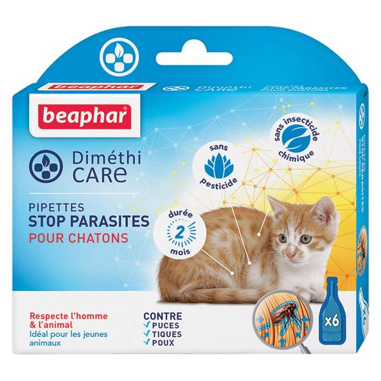 Pipette Diméthicare Stop Parasites pour chaton BEAPHAR