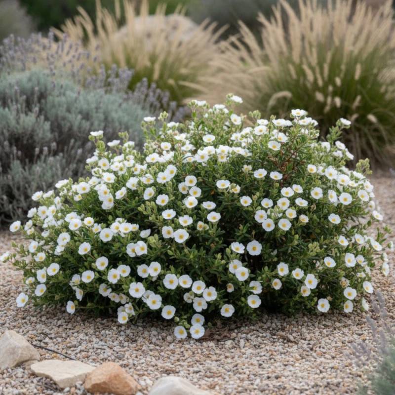 Ciste compact, Cistus à fleurs Blanche/ - feuillage Persistant - Godet - 5/20 cm - Image 2