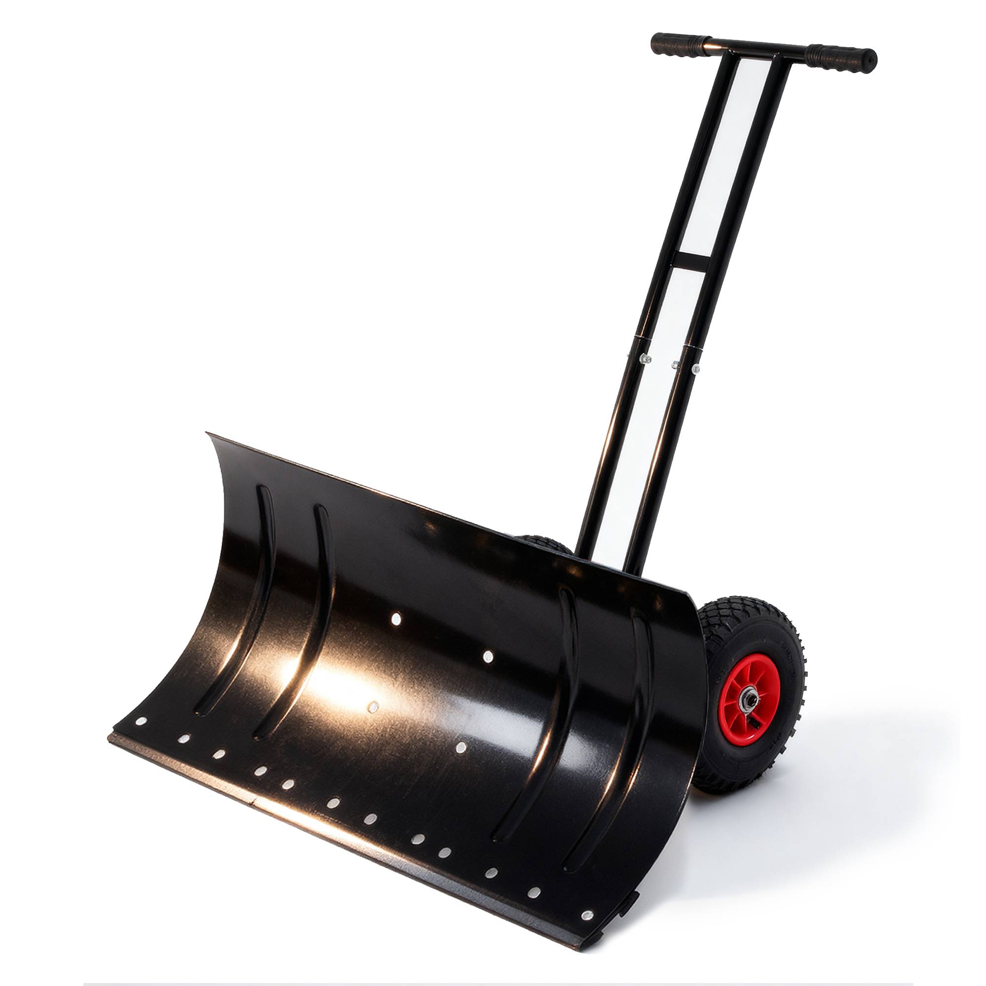 Pelle à neige poussoir à roulettes 74 cm en acier robuste réglable pour allée et jardin – ComfortXL Outdoor Living - Image 2