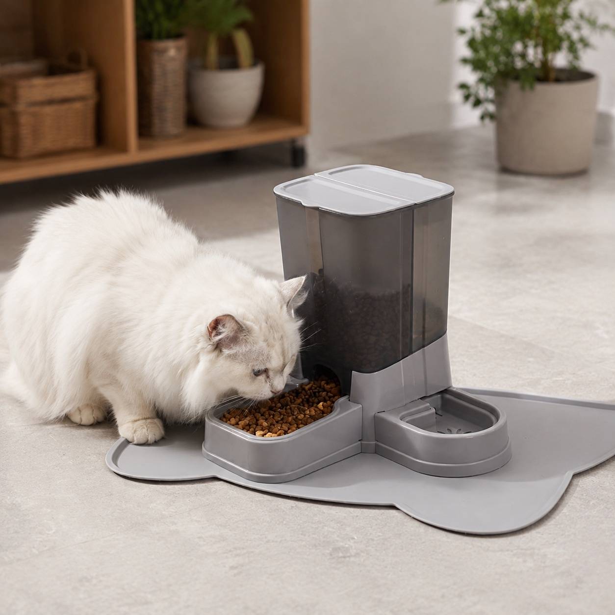 Distributeur Automatique 2 En 1 Pour Animaux Compagnons Eau Et Nourriture Sans Fuite Filtre Inclus - Image 7