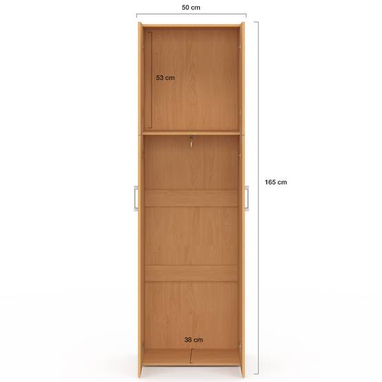 IDMARKET - Armoire 2 portes JULIANA bois penderie 50 cm avec étagère - Image 4