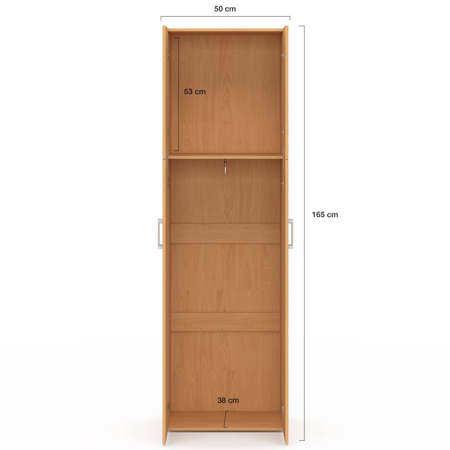 IDMARKET - Armoire 2 portes JULIANA bois penderie 50 cm avec étagère - Image 4