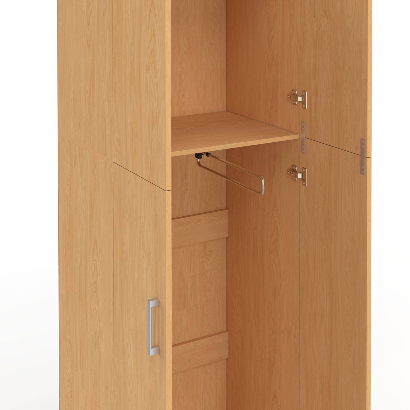 IDMARKET - Armoire 2 portes JULIANA bois penderie 50 cm avec étagère - Image 6