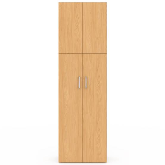 IDMARKET - Armoire 2 portes JULIANA bois penderie 50 cm avec étagère - Image 5