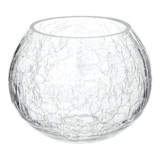 Photophore en Verre "Craq" 10cm Transparent