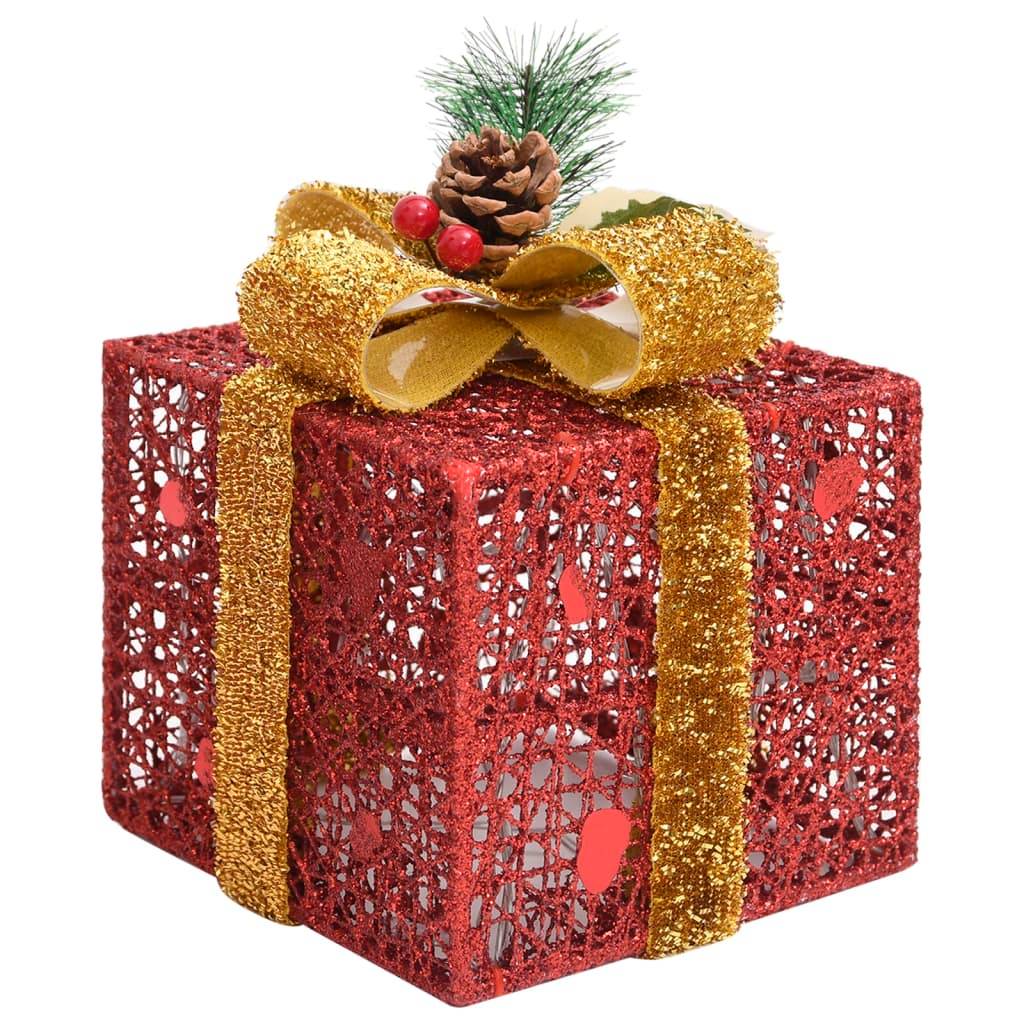 3 pcs Boîtes-cadeaux de Noël décoratives - Décoration Pour Noël Extérieur Intérieur-JU11973 - Image 6