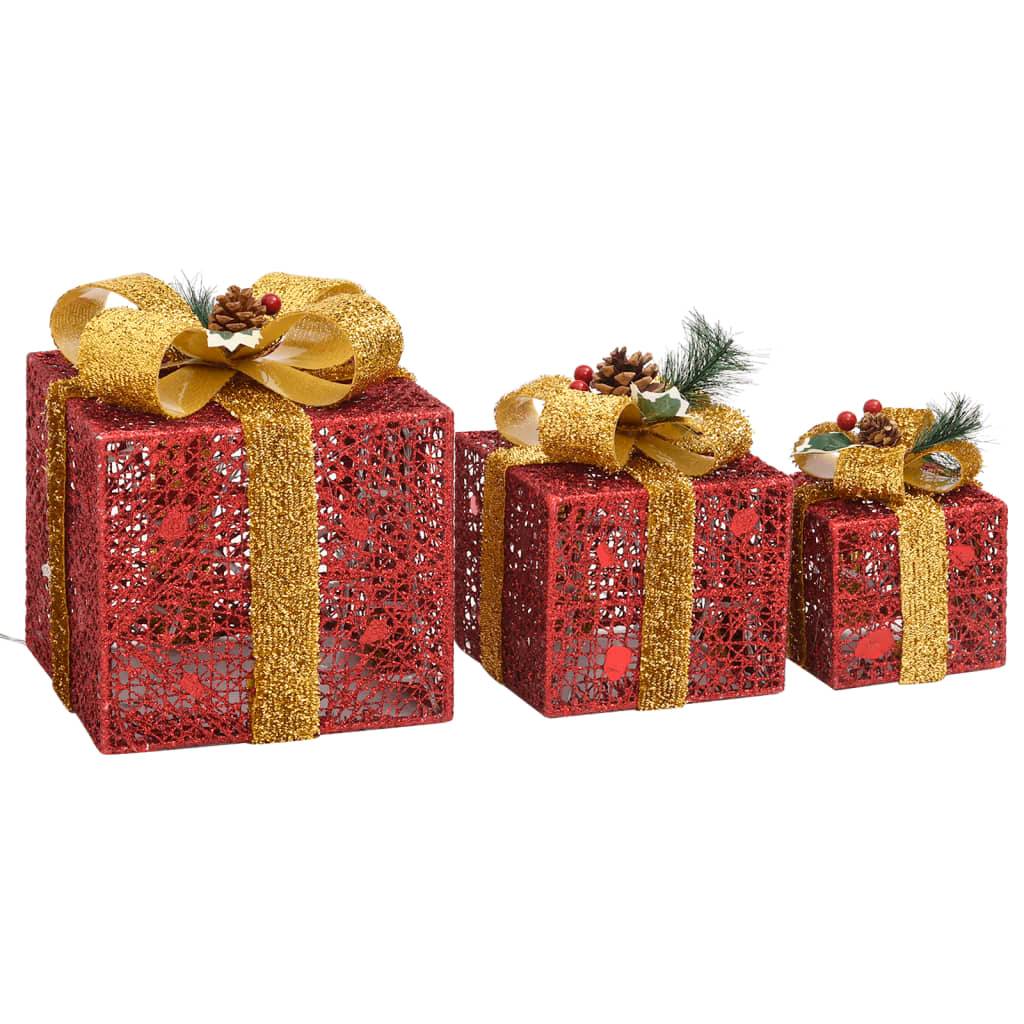 3 pcs Boîtes-cadeaux de Noël décoratives - Décoration Pour Noël Extérieur Intérieur-JU11973 - Image 5