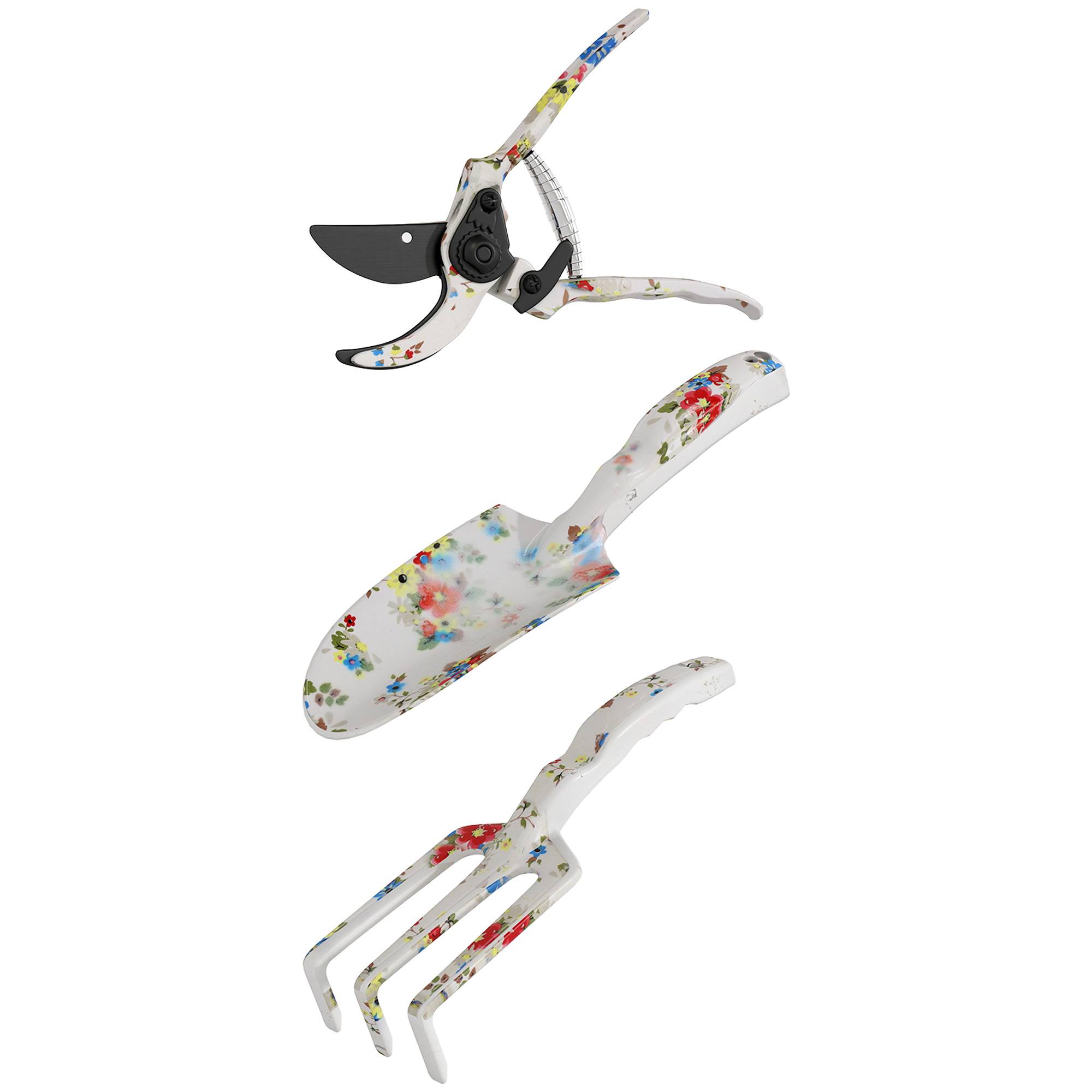 ComfortXL - Kit outils jardinage aluminium multicolore 3 pièces taille plantation entretien - ComfortXL Outdoor Living - Image 1