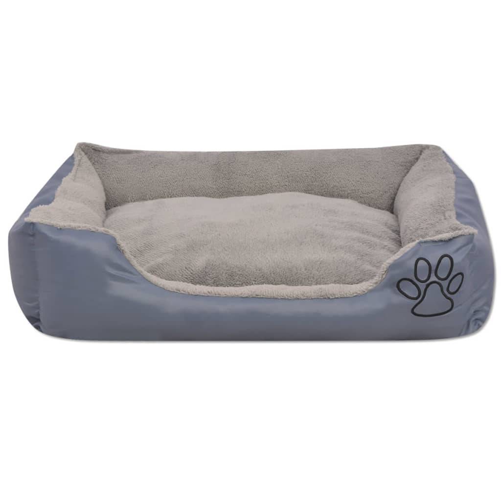 Panier pour chien tissu Oxford gris 110 x 80 x 21 cm - PANGIVO - Image 3