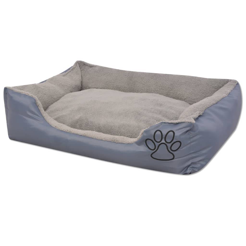 Panier pour chien tissu Oxford gris 110 x 80 x 21 cm - PANGIVO - Image 2