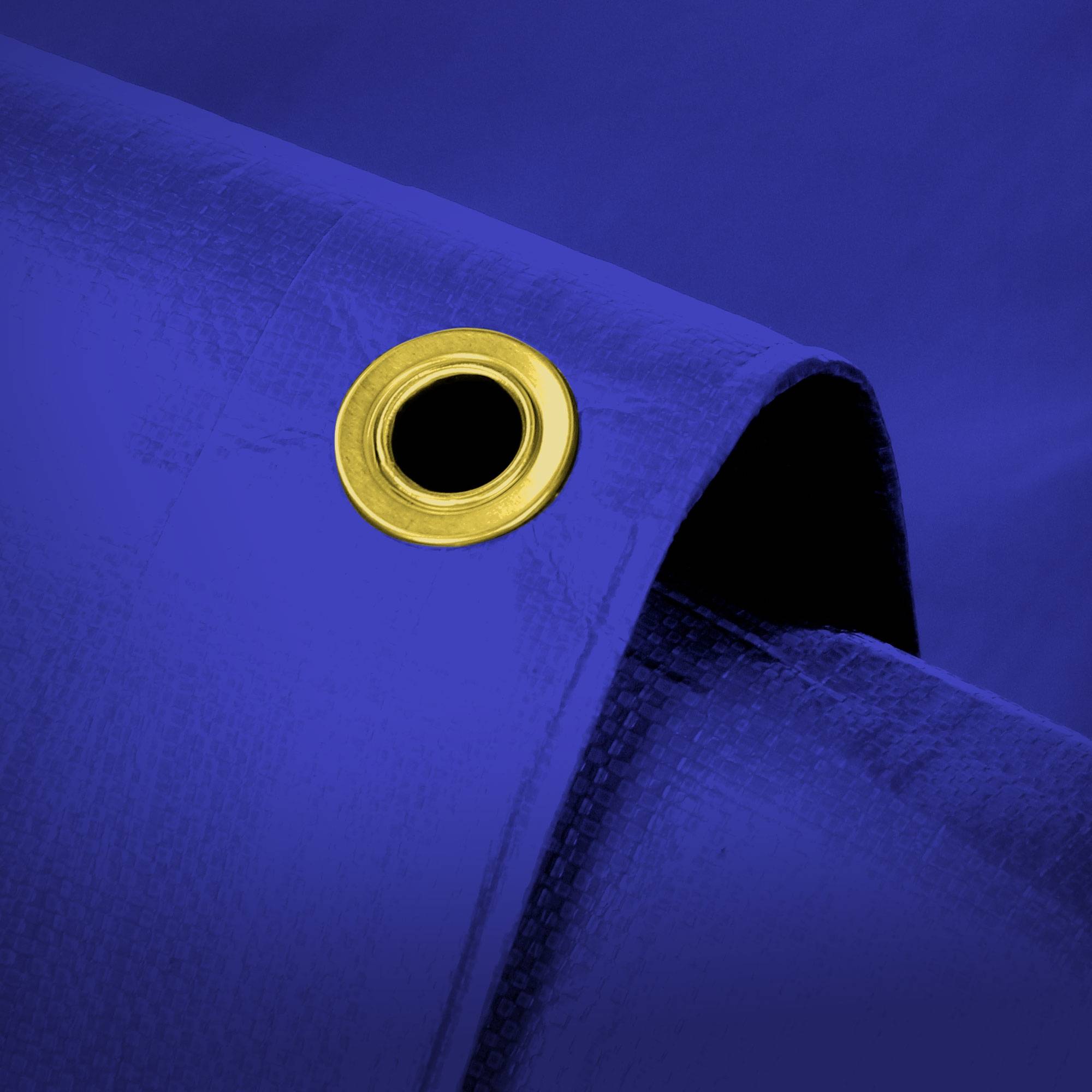 Ecd-Germany - Bâche de Protection Premium avec Œillets + 10 Crochets, 5x7m 35m², 650g/m², Bleu, Tissu PVC, Indéchirable, Imperméable - Image 2