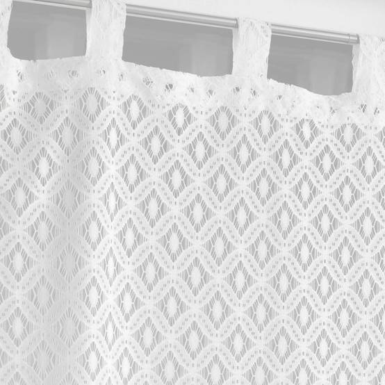 Paire de Voilages Maille "Odilia" 60x160cm Blanc - Image 2