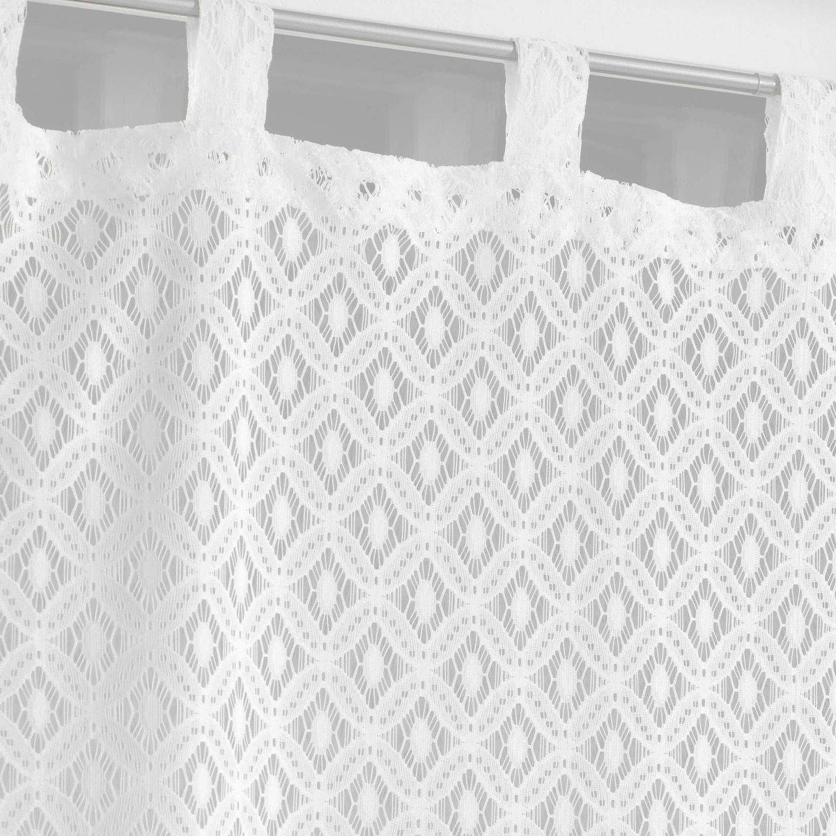 Paire de Voilages Maille "Odilia" 60x160cm Blanc - Image 2