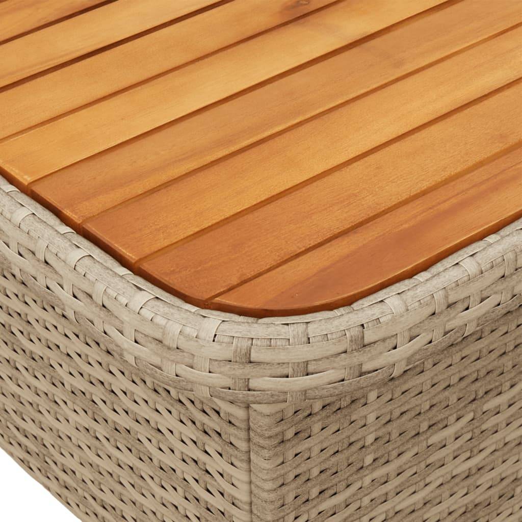 Ensemble canapé d'angle et table modulable en résine tressée pour balcon beige – ComfortXL Outdoor Living - Image 6