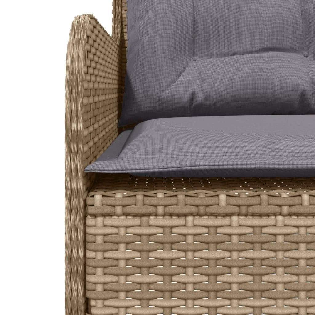 Ensemble canapé d'angle et table modulable en résine tressée pour balcon beige – ComfortXL Outdoor Living - Image 7