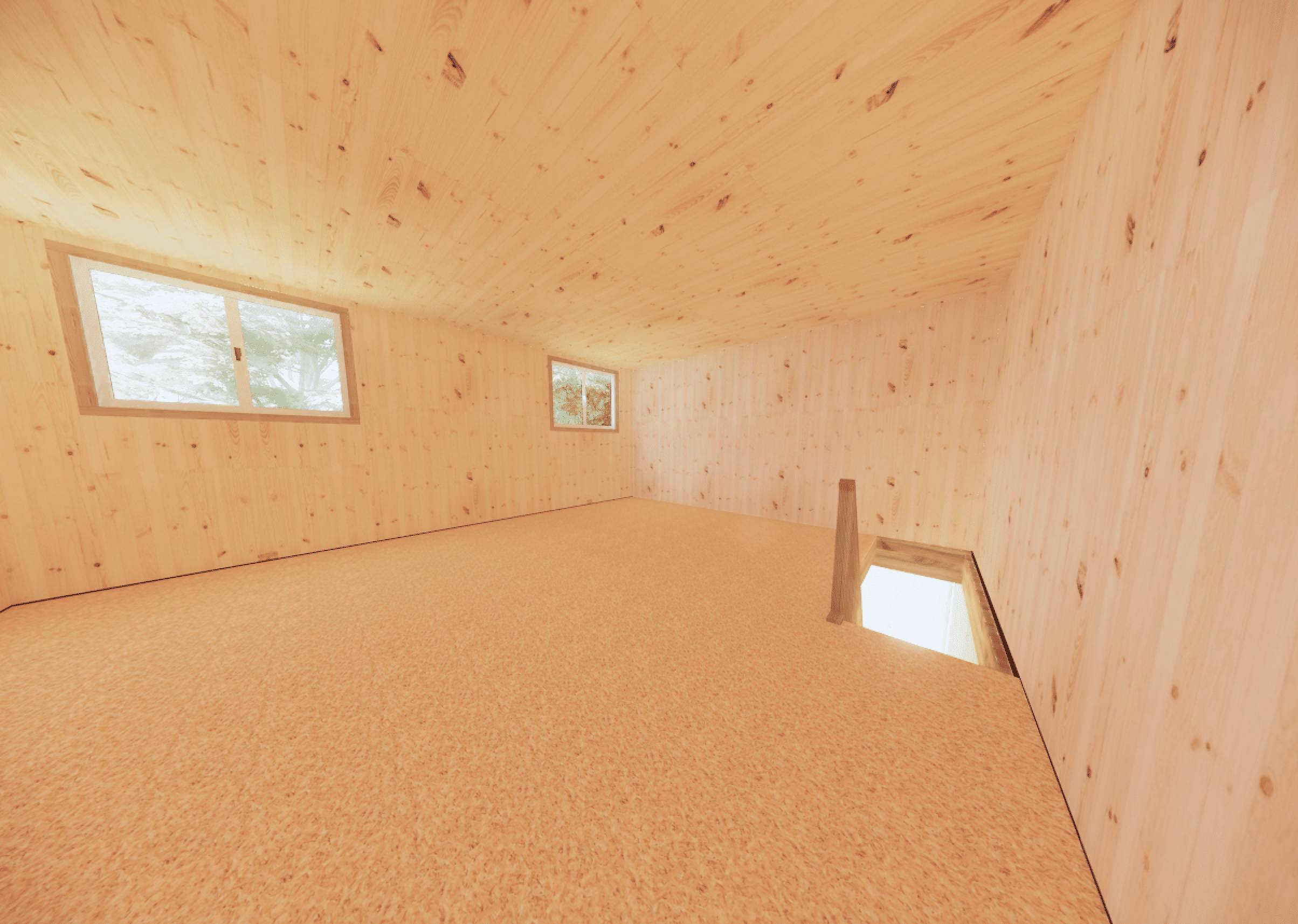 Studio de jardin RE2020 en bois 7,7 x 4,6 x 2,7 m / isolation RE2020 avec plancher isolé avec mezzanine et terrasse - Image 6