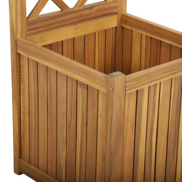 Jardinière avec treillis MIRI en bois d'acacia 43,5x43,5x130 cm Beau Rivage - Image 6