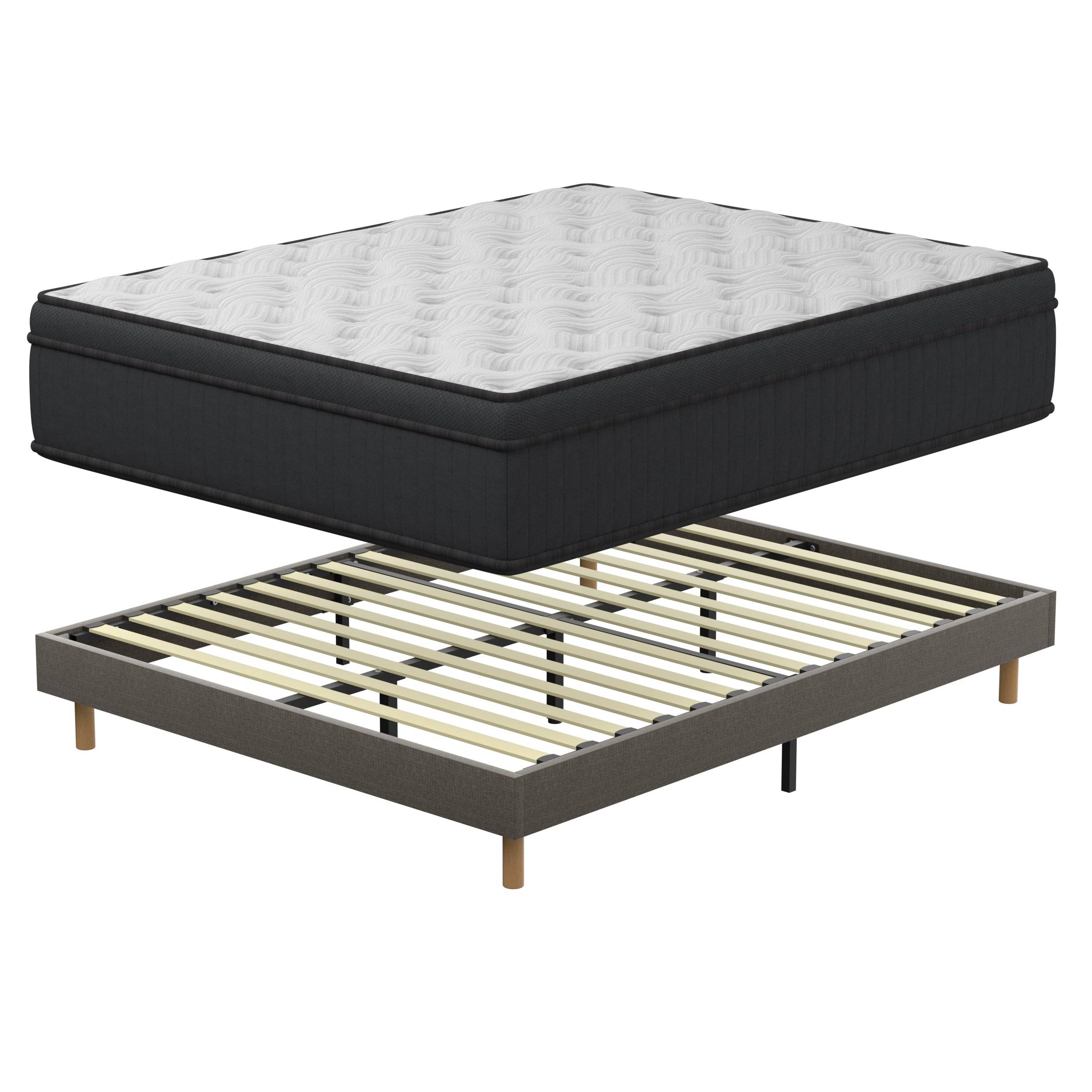 Ensemble matelas + sommier 140x190 cm, Mousse à mémoire de forme,épaisseur du matelas 25cm