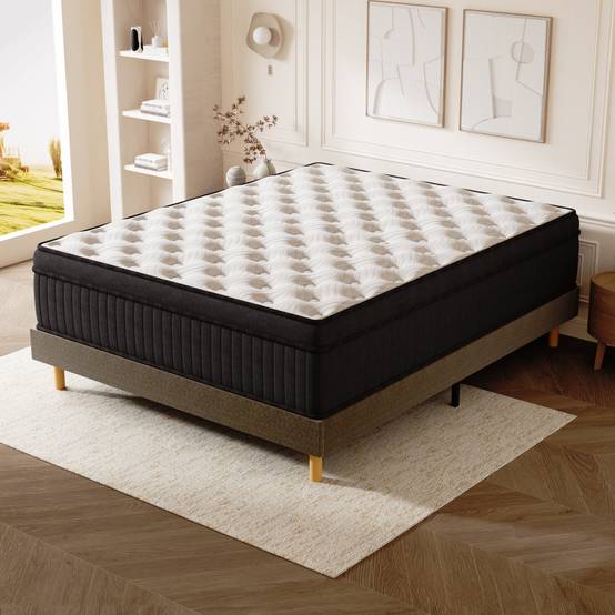 Ensemble matelas + sommier 140x190 cm, Mousse à mémoire de forme,épaisseur du matelas 25cm - Image 5
