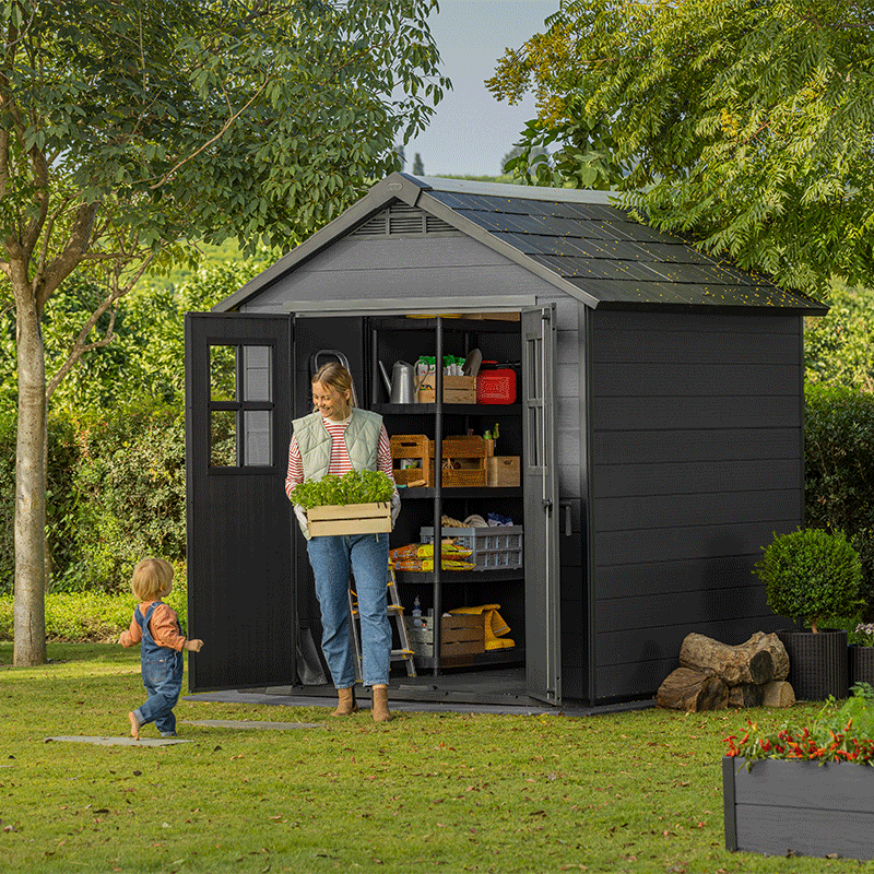 Keter - Abri de jardin résine Keter 5m2 – WOODIUM® 757 - Anthracite - Image 3