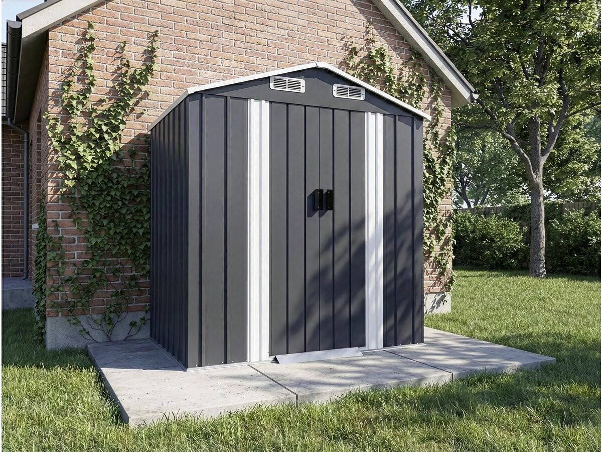 Habitat Et Jardin - Abri De Jardin En Métal Avec Porte Coulissante "boston" - 2,17 M² - Gris -habitat Et Jardin - Image 2