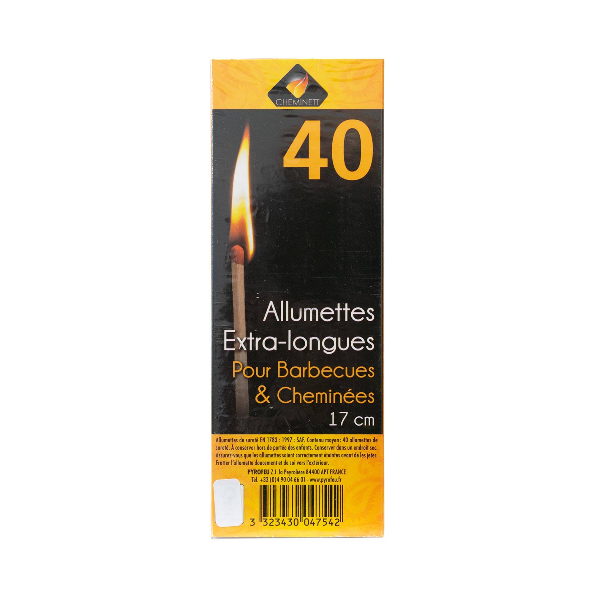 Allumette extra longue 17cm boite  40pcs