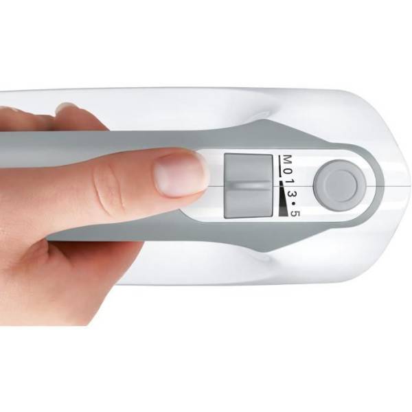 Bosch - Batteur Fouet Electrique  ErgoMixx 450 W - BOSCH MFQ36400 blanc/gris - 5 vitesses+turbo - 2 fouets inox - 2 crochets pétrisseurs inox - - Image 6