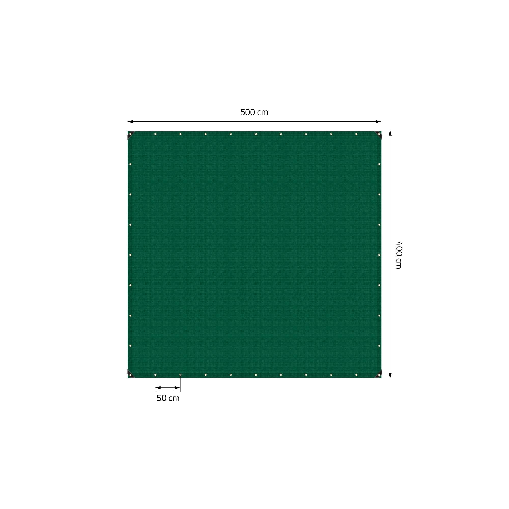 Ecd-Germany - Bâche de Protection Premium avec Œillets + 10 Crochets, 5x4m 20m², 650g/m², Vert, Tissu PVC, Indéchirable, Imperméable - Image 5