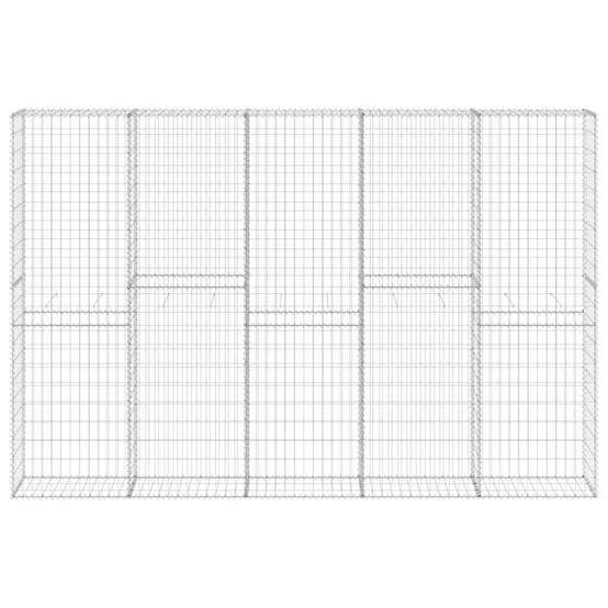 Mur en gabion avec couvercles Acier galvanisé 300 x 30 x 200 cm - PANGIVO - Image 4