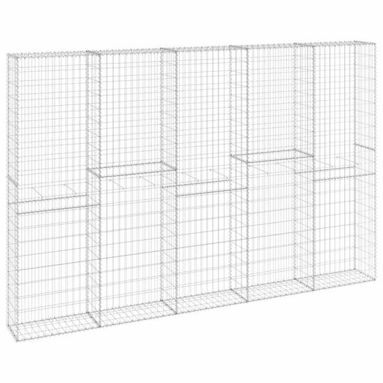 Mur en gabion avec couvercles Acier galvanisé 300 x 30 x 200 cm - PANGIVO - Image 2