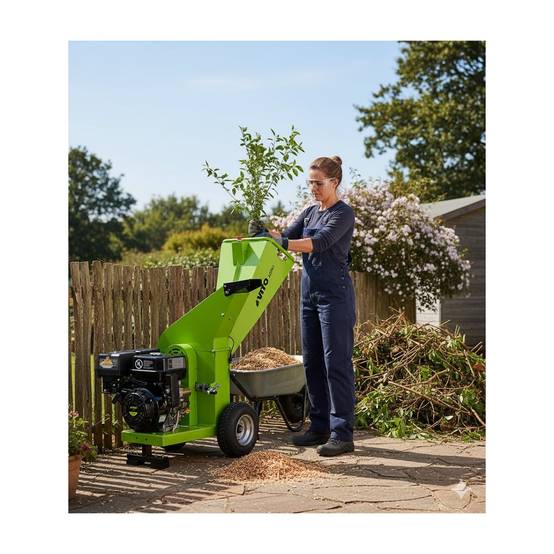 Broyeur de végétaux Thermique 15CV - 3 Lames de coupe - Branches Ø100mm Max Démarrage électrique Moteur 4T Poignées VITO - Image 4