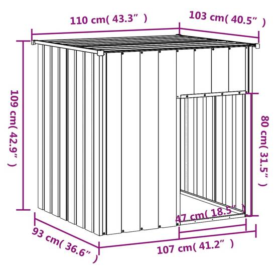 Niche plastique acier anthracite 110 x 103 x 109 cm - Prolenta premium p382.8 - Image 5