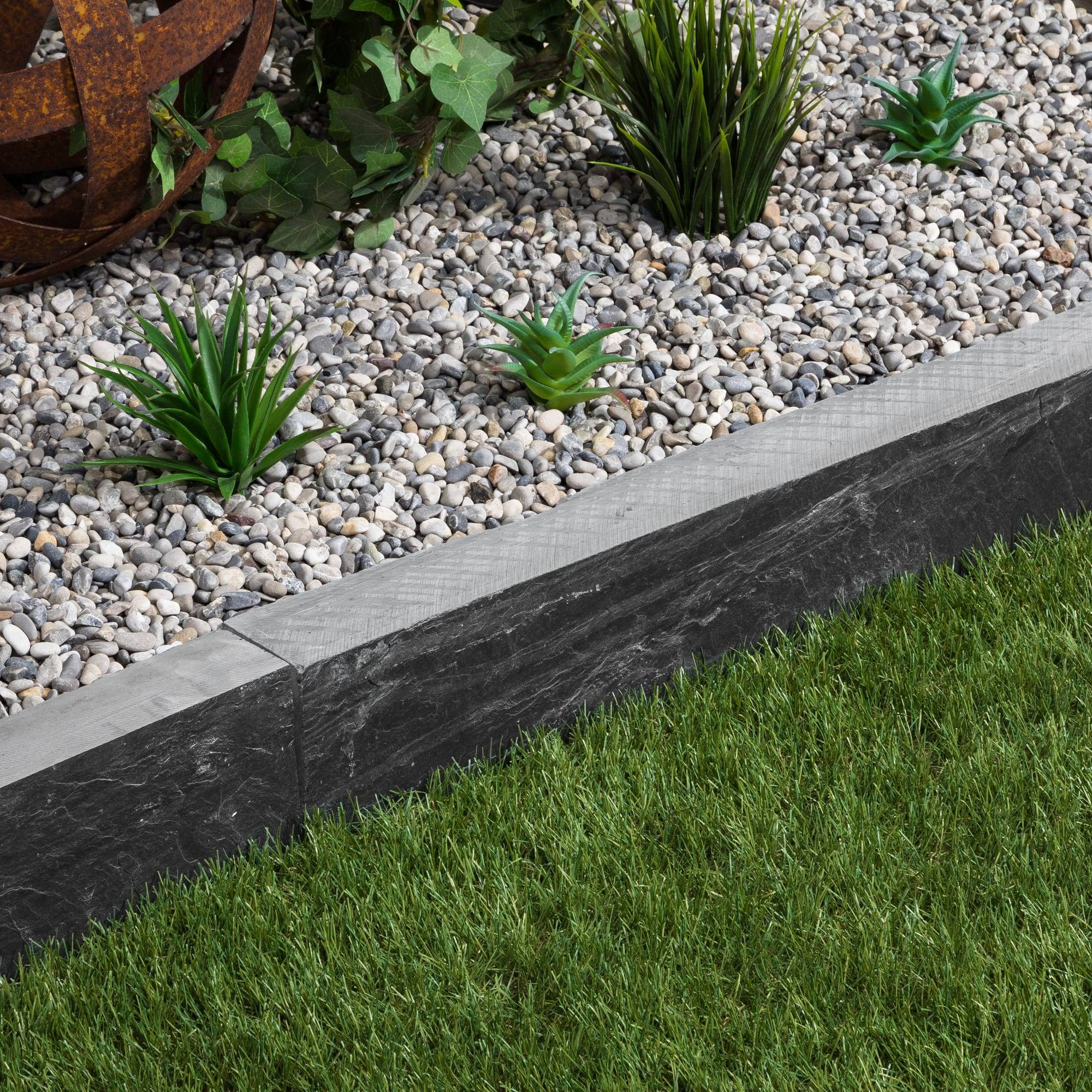 RO'MA Nature - Bordure de jardin Ardoise Noire 100x10x6 cm (lot de 5 bordures soit 5 mètres) - RO'MA NATURE - Image 1