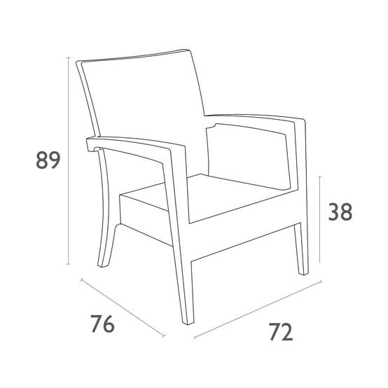Fauteuil intérieur, extérieur chocolat IPANEMA garbar - Image 2