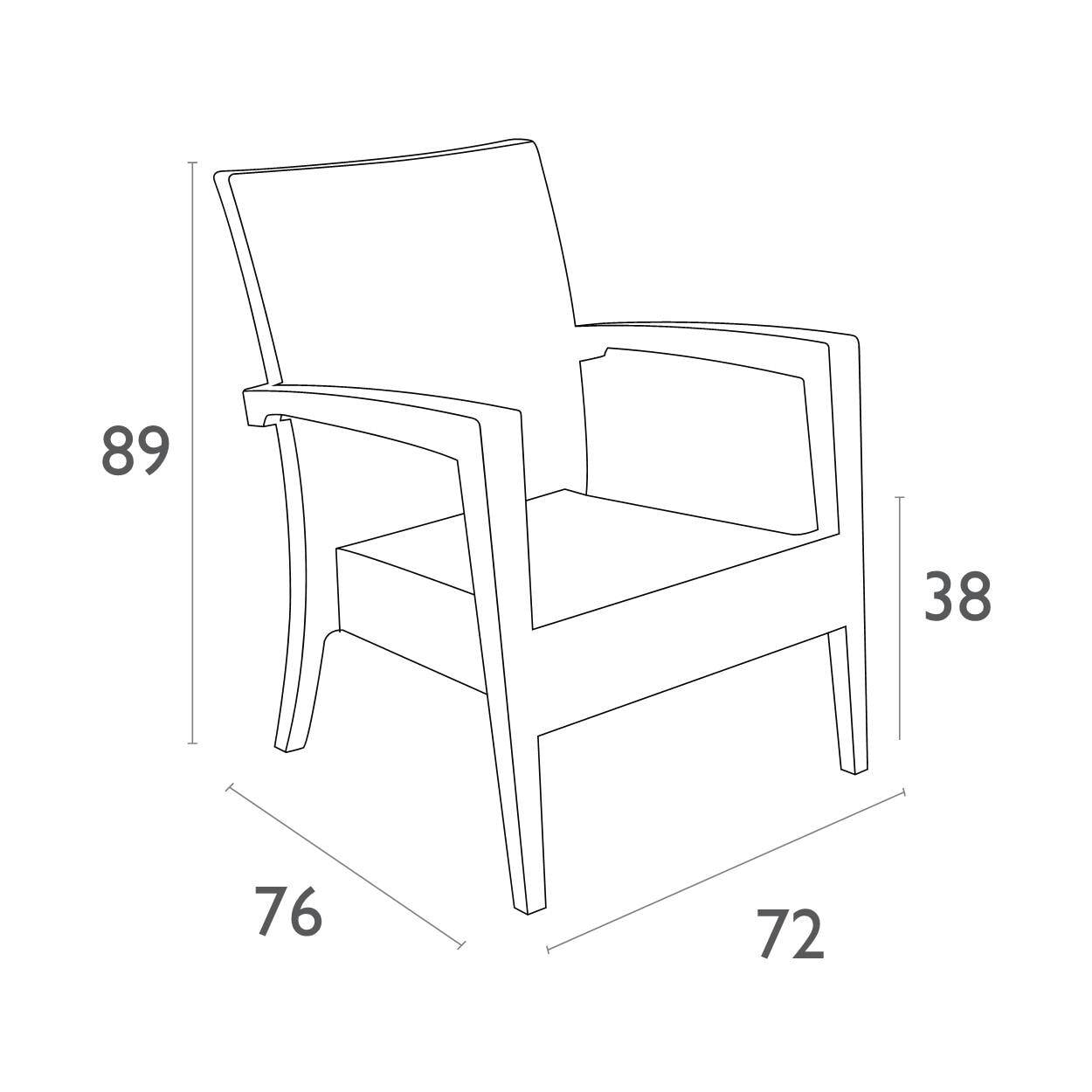 Fauteuil intérieur, extérieur chocolat IPANEMA garbar - Image 2