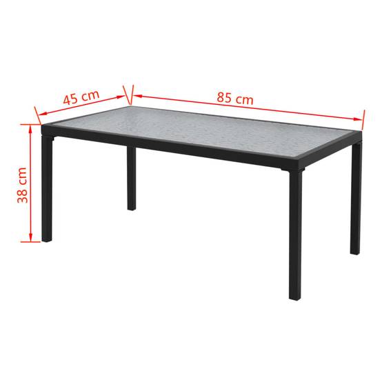 4 pcs Salon de jardin - Mobilier d'extérieur Textilène Noir - Image 8