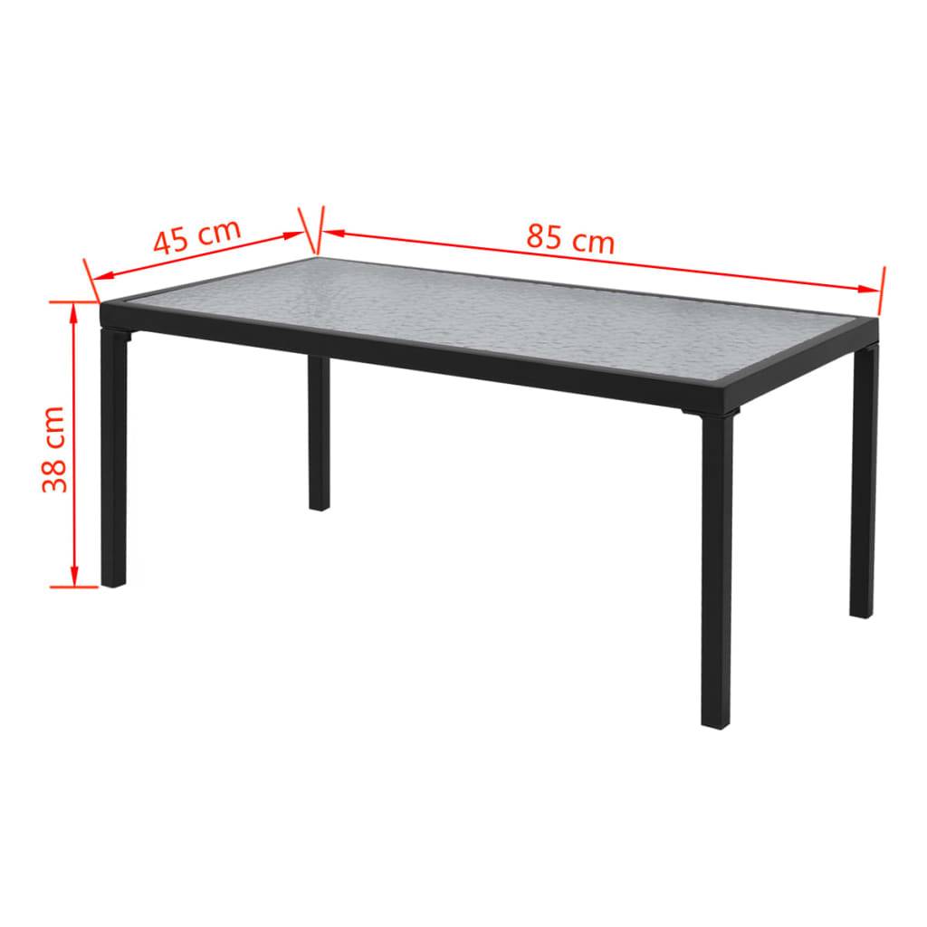 4 pcs Salon de jardin - Mobilier d'extérieur Textilène Noir - Image 8
