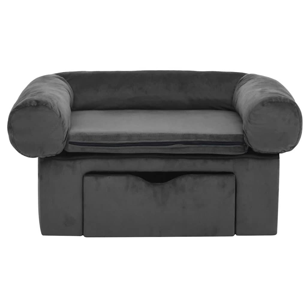 Panier velours gris 75 x 50 x 38 cm - Prolenta premium p377.4 - Image 3