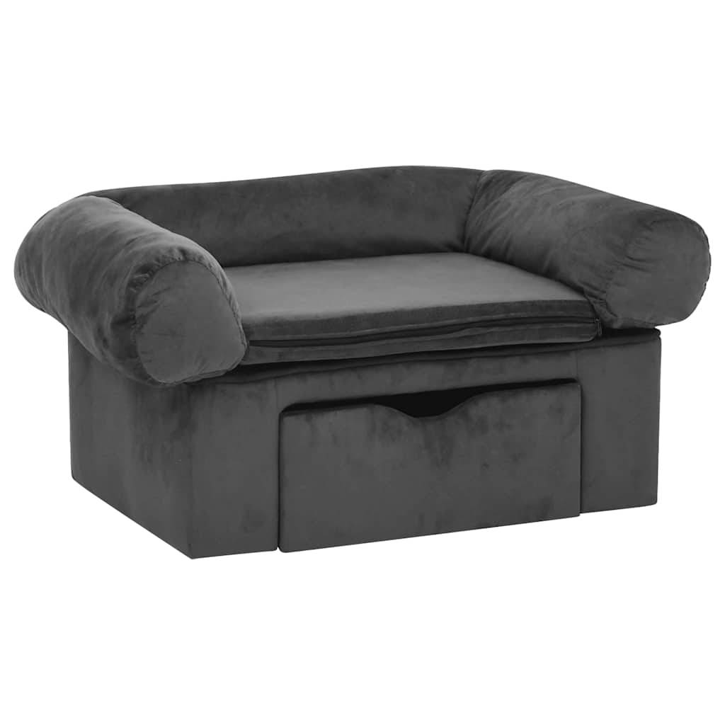 Panier velours gris 75 x 50 x 38 cm - Prolenta premium p377.4 - Image 1