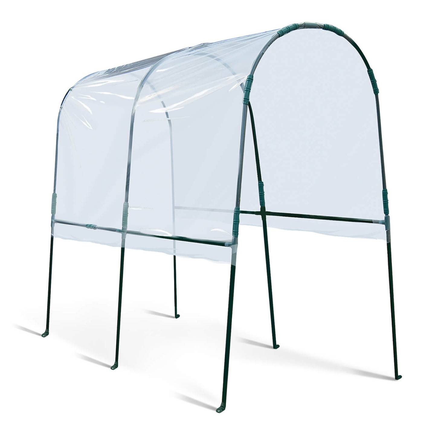 Serre à tomates de jardin 200 x 120 x 170 cm avec bâche transparente + arceaux en acier - Image 2