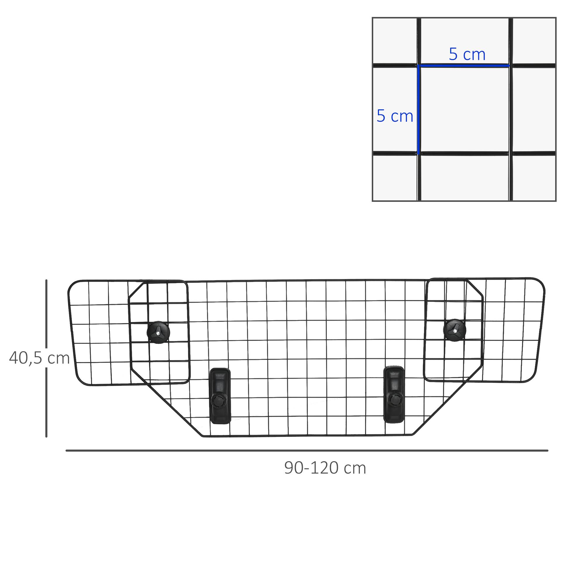 Sans Marque - Grille protection chien voiture coffre réglable 90-120 cm métal - Image 5