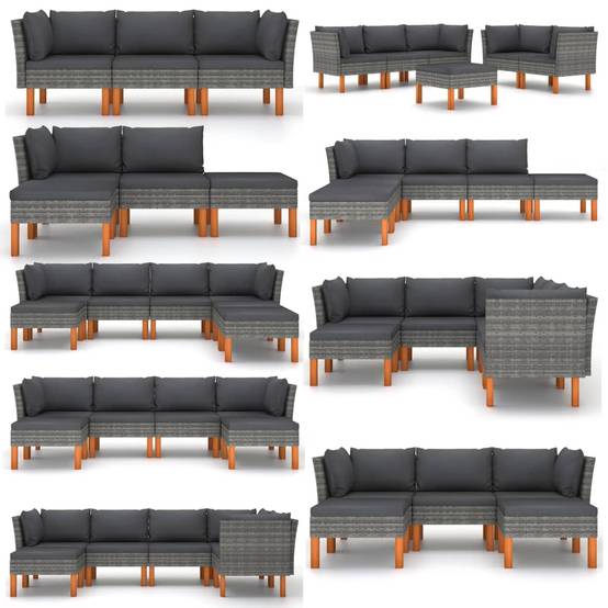Fauteuil Relax Jardin Résine Tressée Pieds Bois Design Scandinave Coussins Moelleux Gris – ComfortXL Outdoor Living - Image 7
